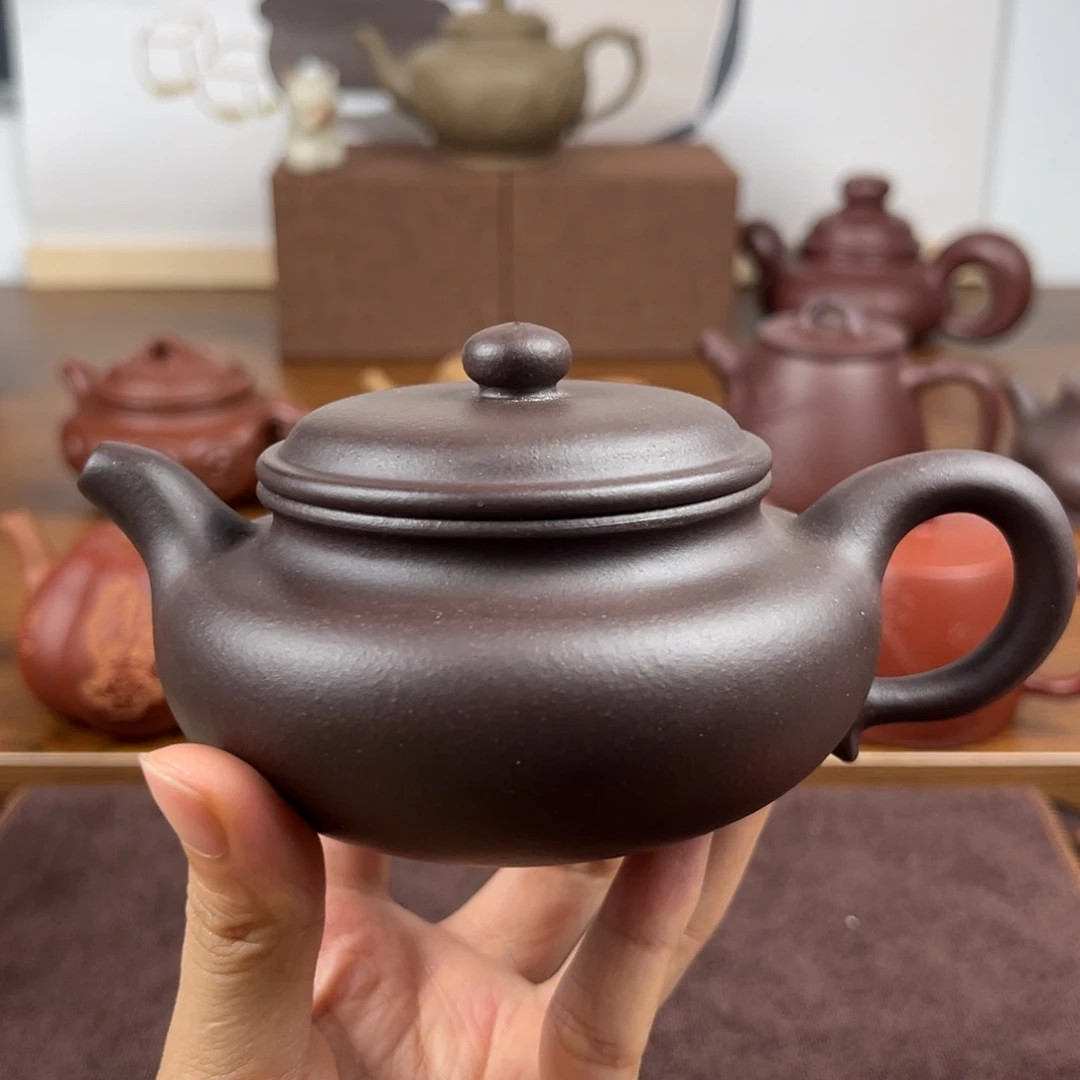 茶壶紫砂青灰紫泥半手200c