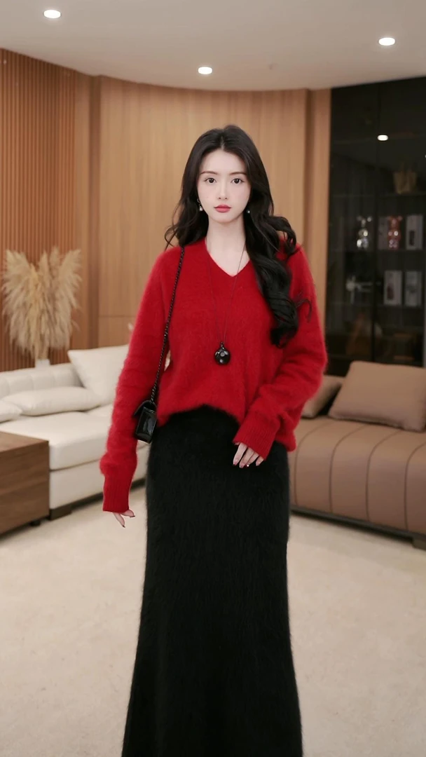 金婵kayla【纯山羊绒衫宽松】【红人上新】康赛妮拉绒百搭22313