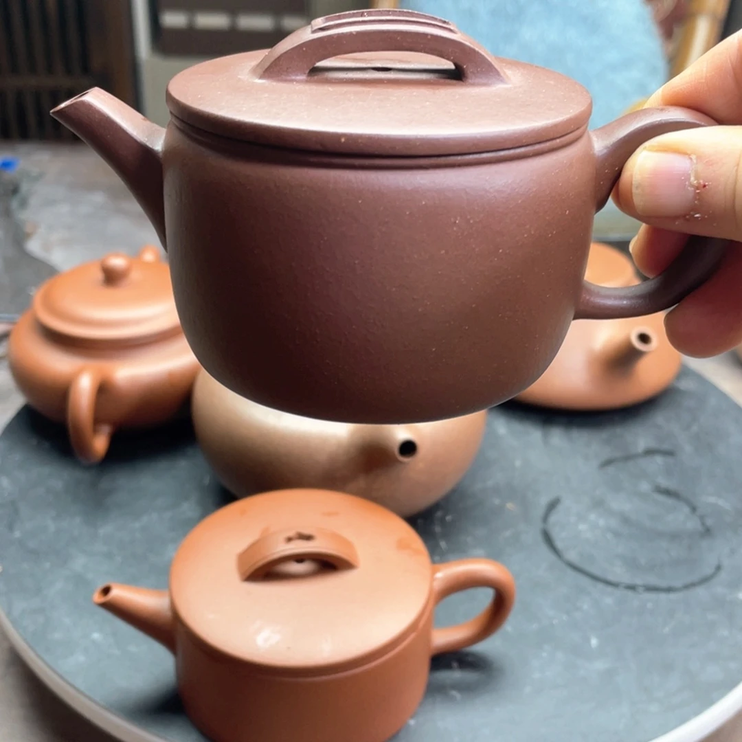 紫砂茶壶你**打汉瓦，底槽青泥