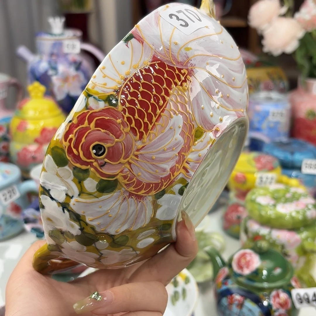 景德镇手绘高温釉下彩陶瓷茶具