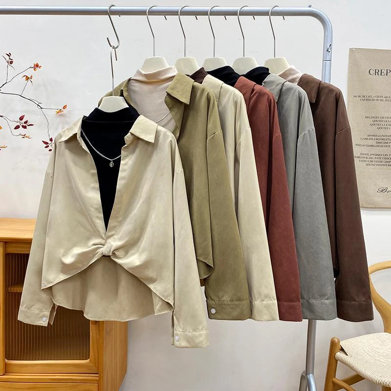 无袖背心翻领衬衫两件套女韩版设计感上衣显瘦气质套装春秋小心机