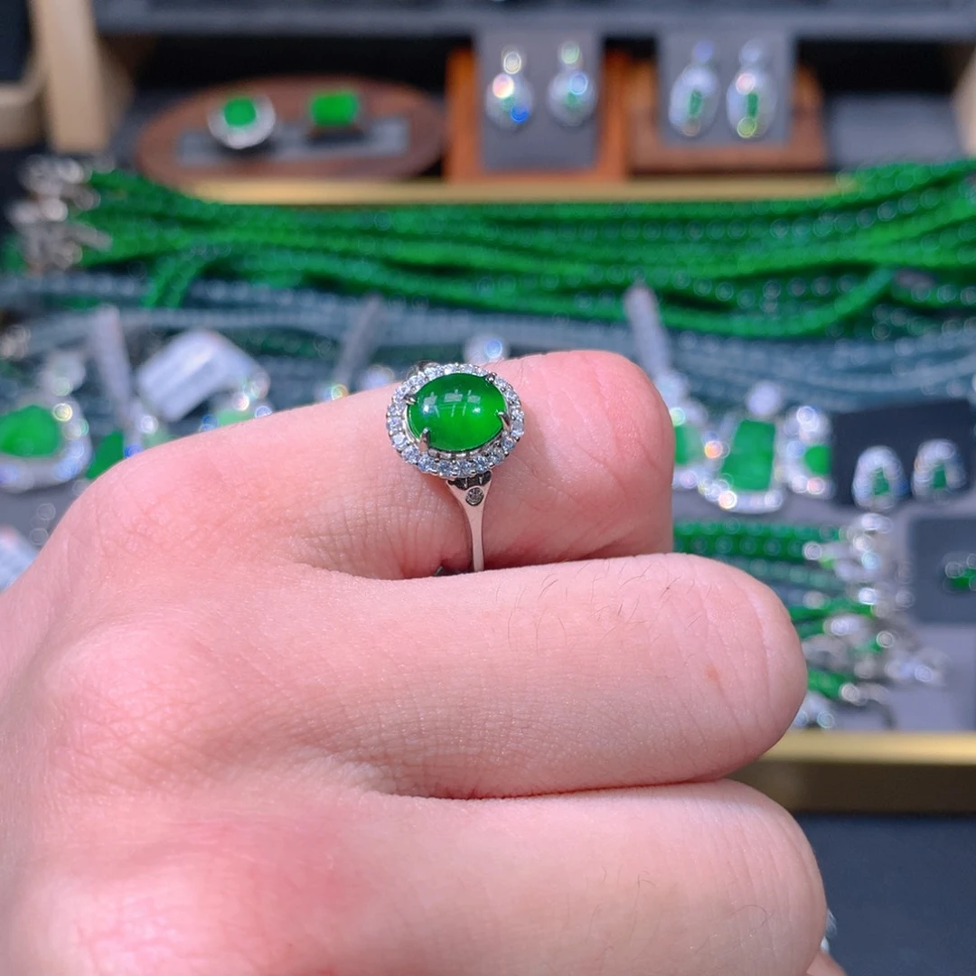 翡翠戒指未镶嵌天然