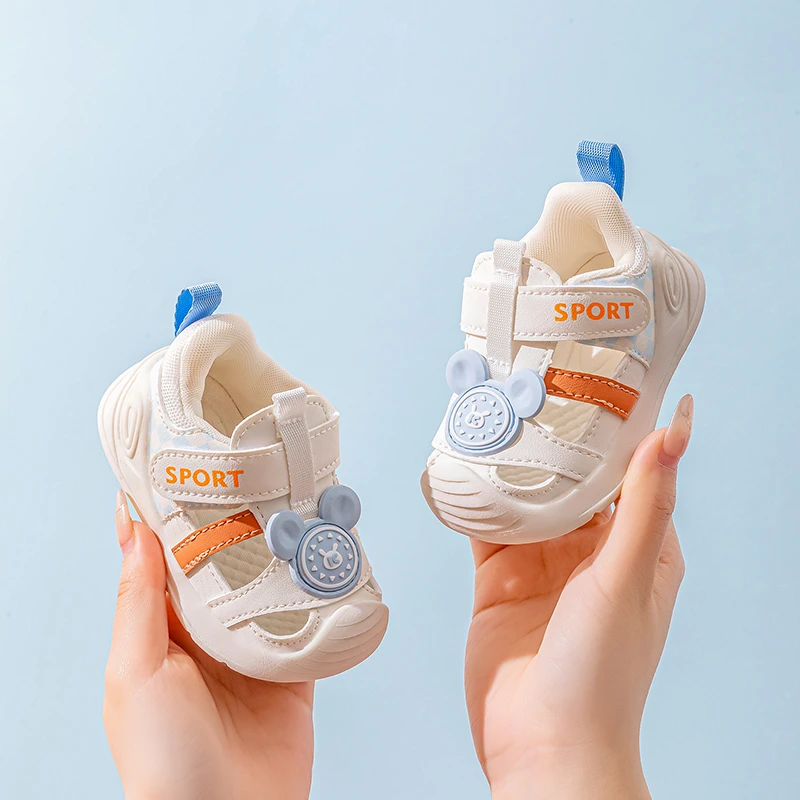 基诺辅2025夏季新款宝宝学步鞋休闲软底镂空室内外男女通机能鞋子