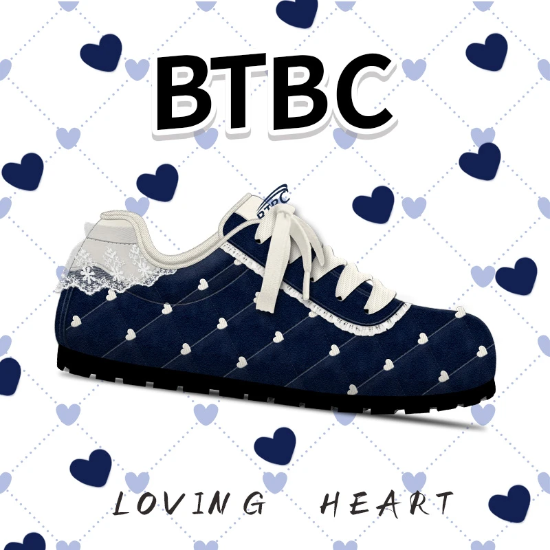 BTBC【粉丝回馈！一年一次浮力！个人品牌！爱心波点！】百搭休闲软底鞋
