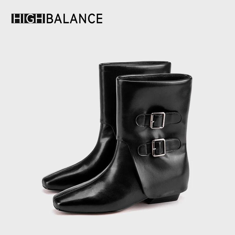HIGHBALANCE2025新款6688312法式时尚低跟短靴B