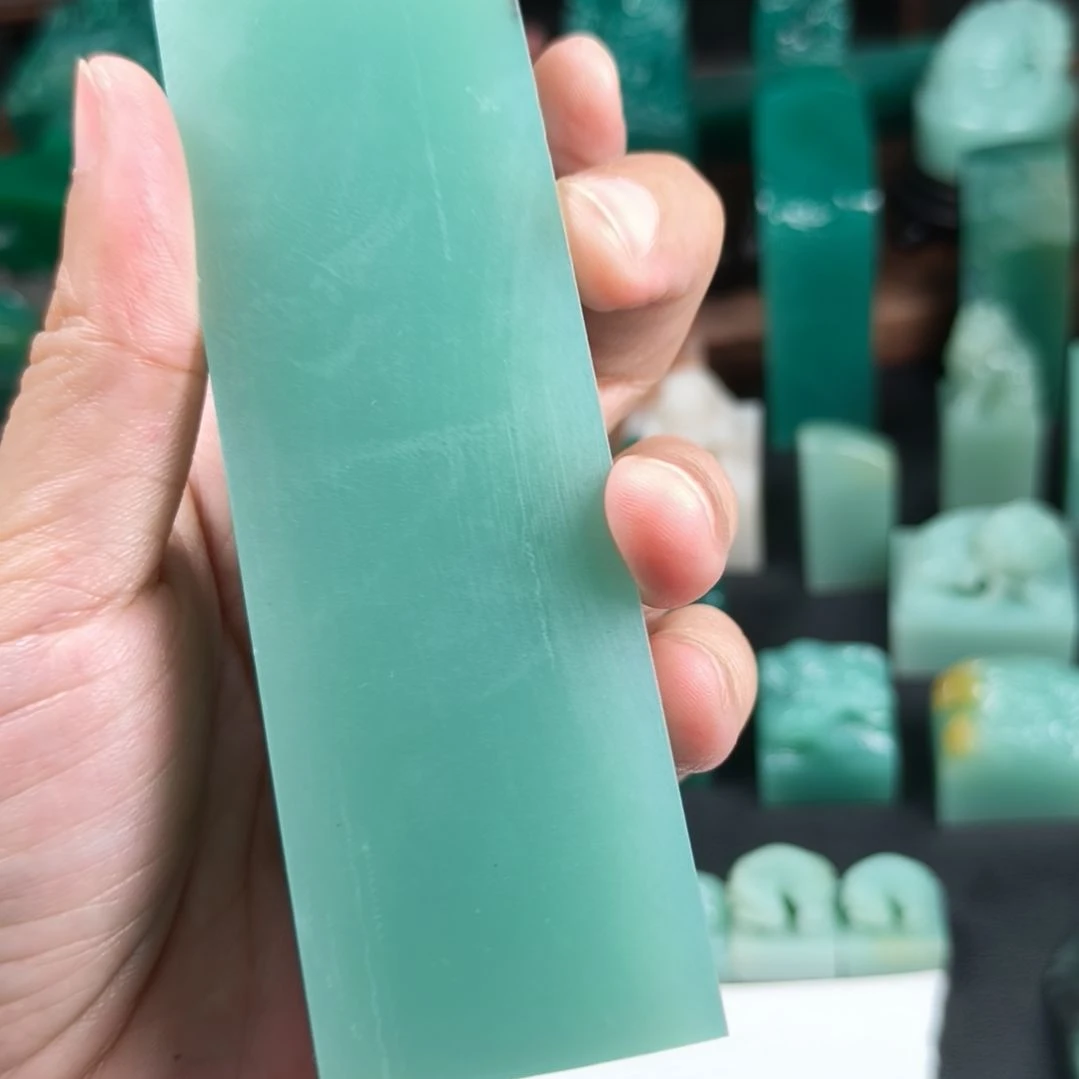 寿山石印石M**e梅子青印章1