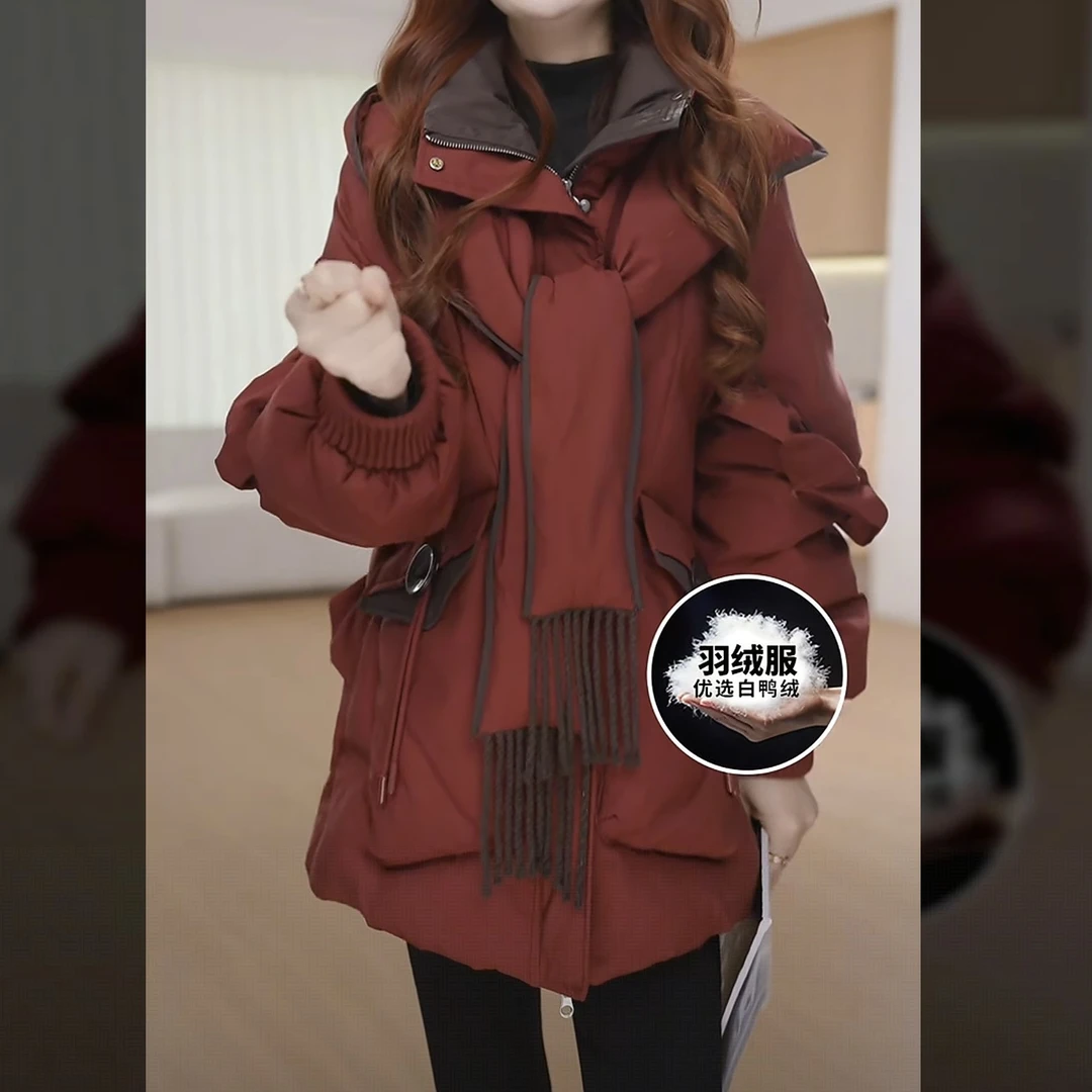 2025冬季新款时尚爆款洋气羽绒服外套百搭新款气质女奢华