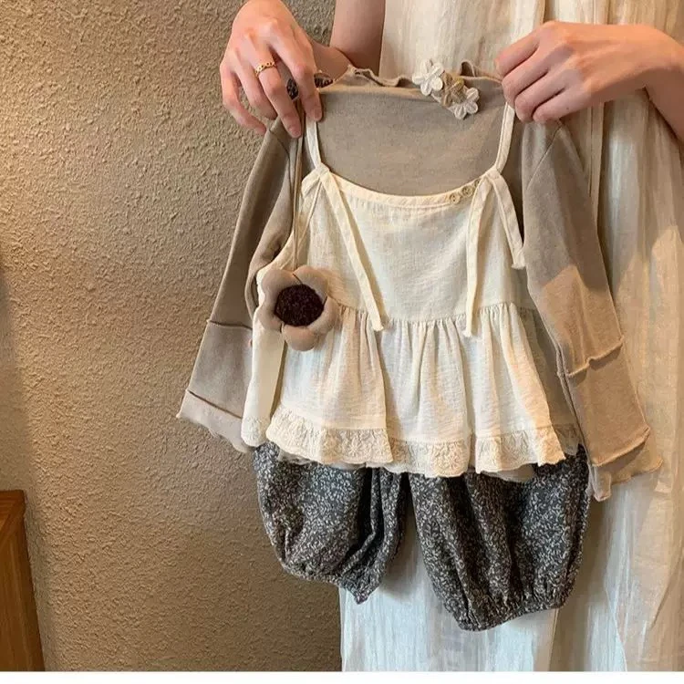 【编号U510】DMF8832-34-儿童韩系两件套杏色-DMF