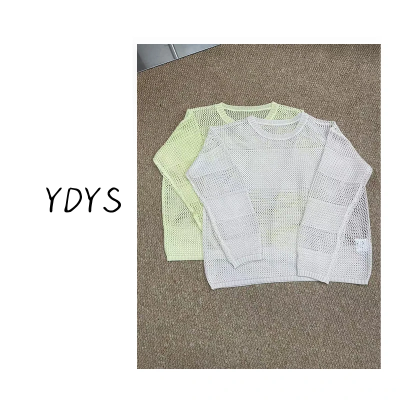 【YDYS】25K00143 2025新款时尚气质小众镂空设计感休闲T恤