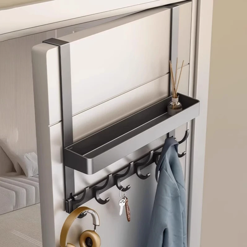 门后挂钩玄关衣帽神器壁挂墙上收纳置物架免打孔卧室衣柜侧挂衣架