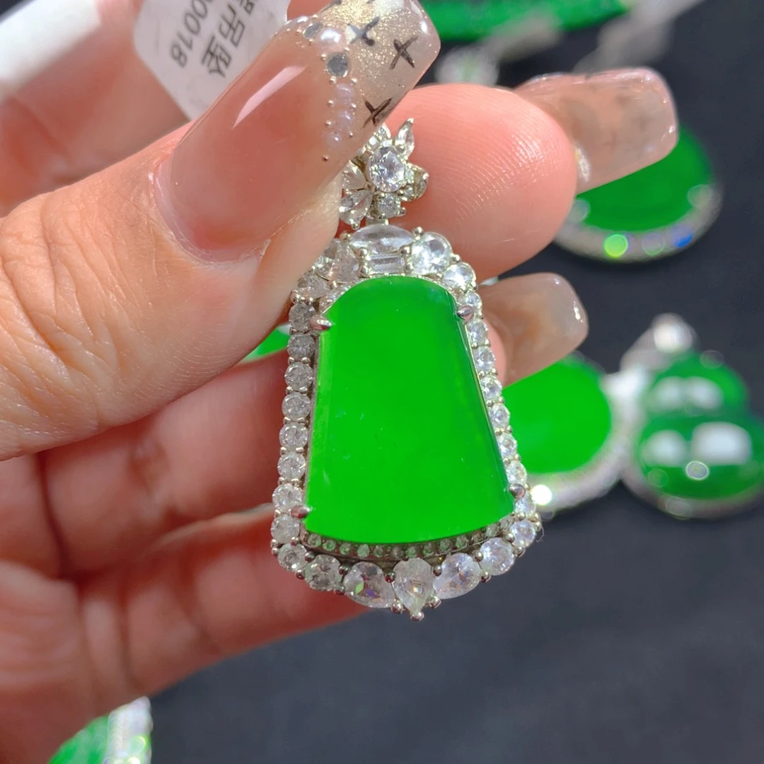 翡翠颈饰银S925镶嵌1111111111