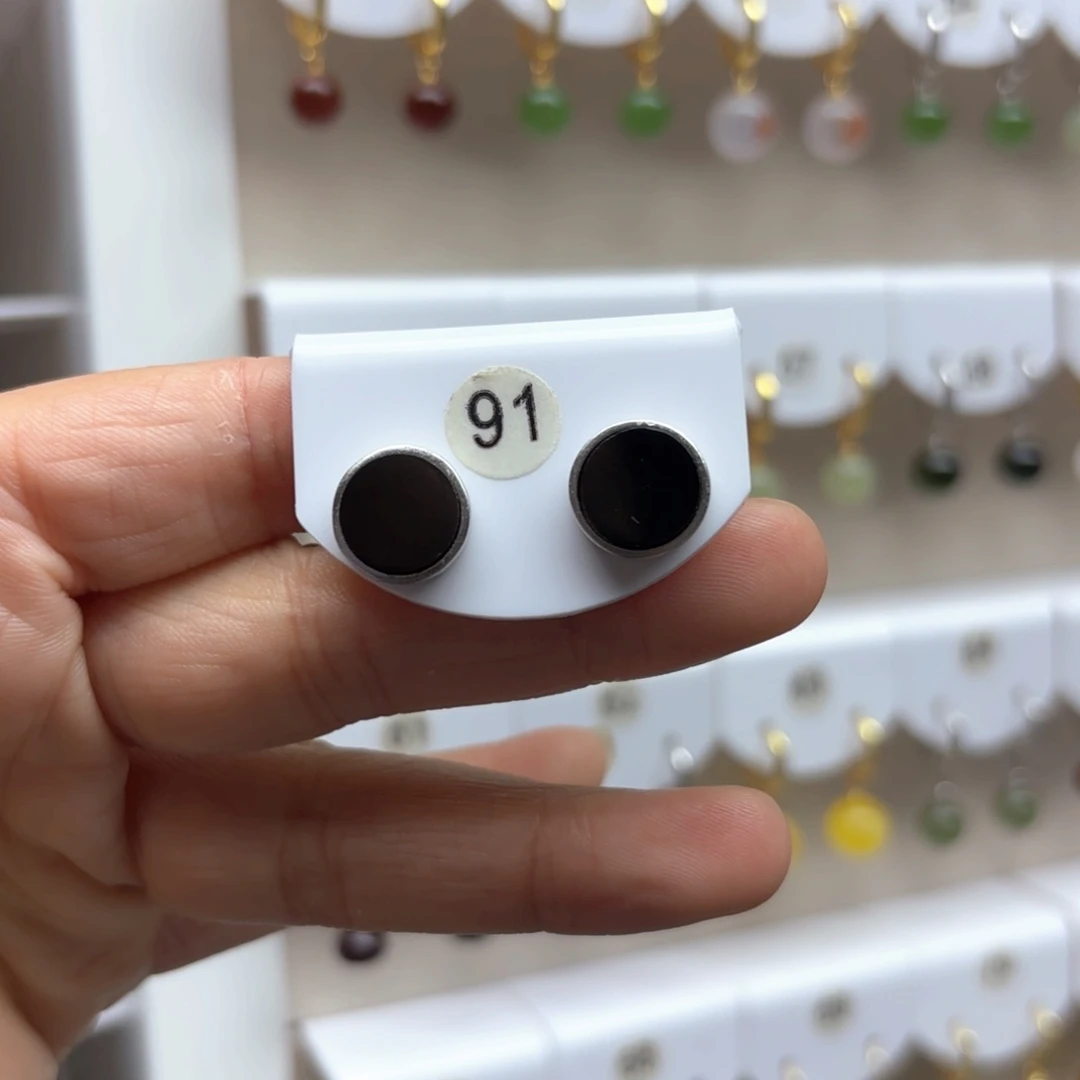 和田玉耳饰银S925镶嵌