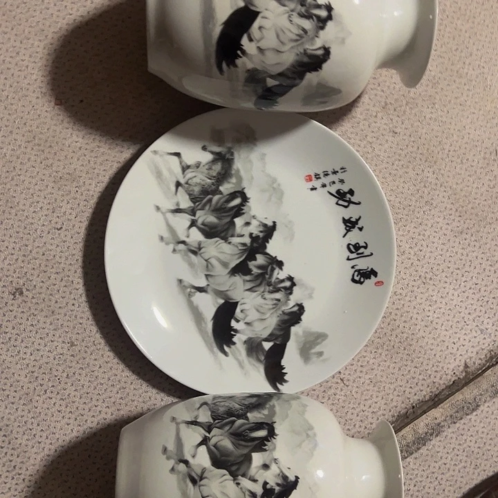 软陶黑马三件套放漏
