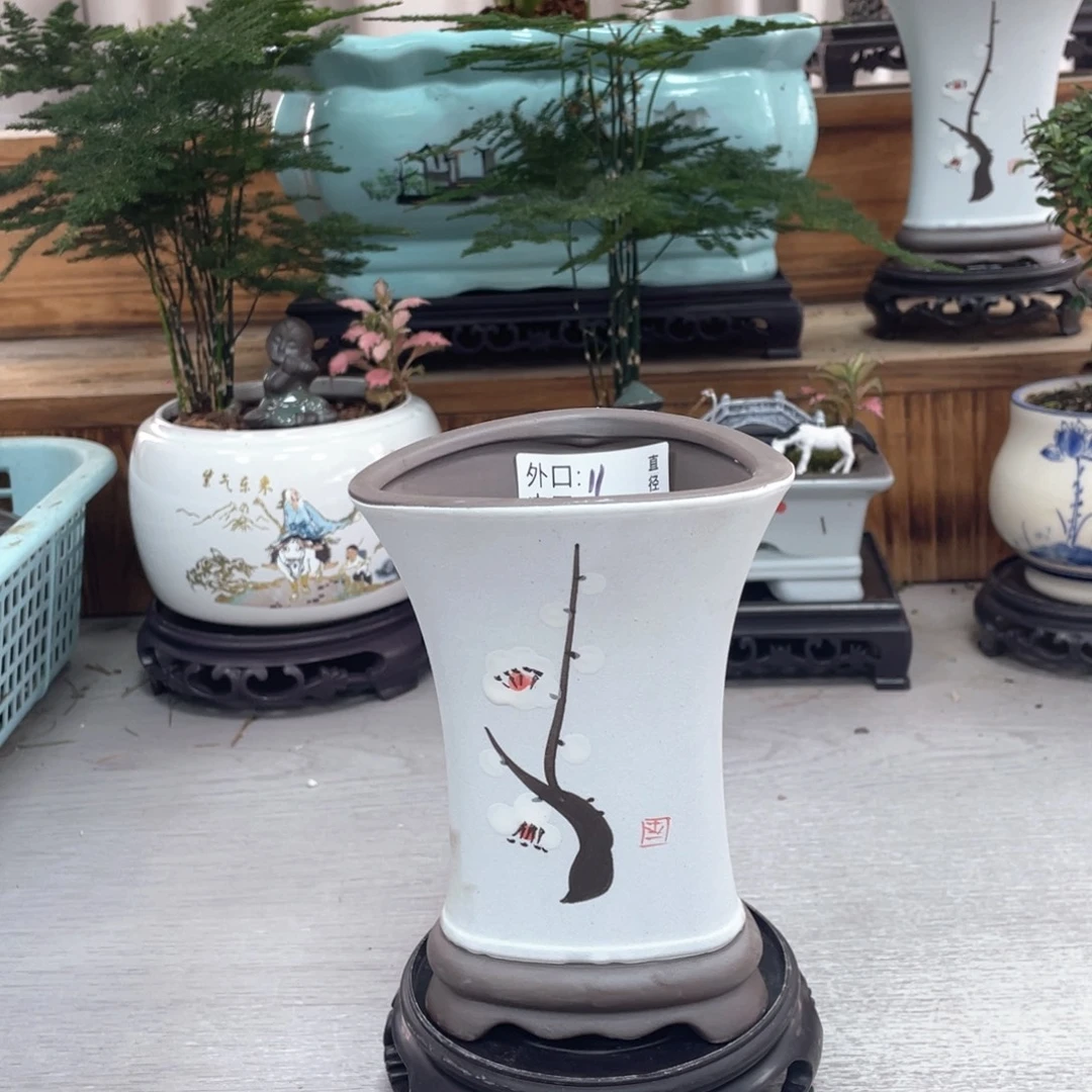 陶瓷紫砂花盆艺术盆景花盆装饰花卉盆景
