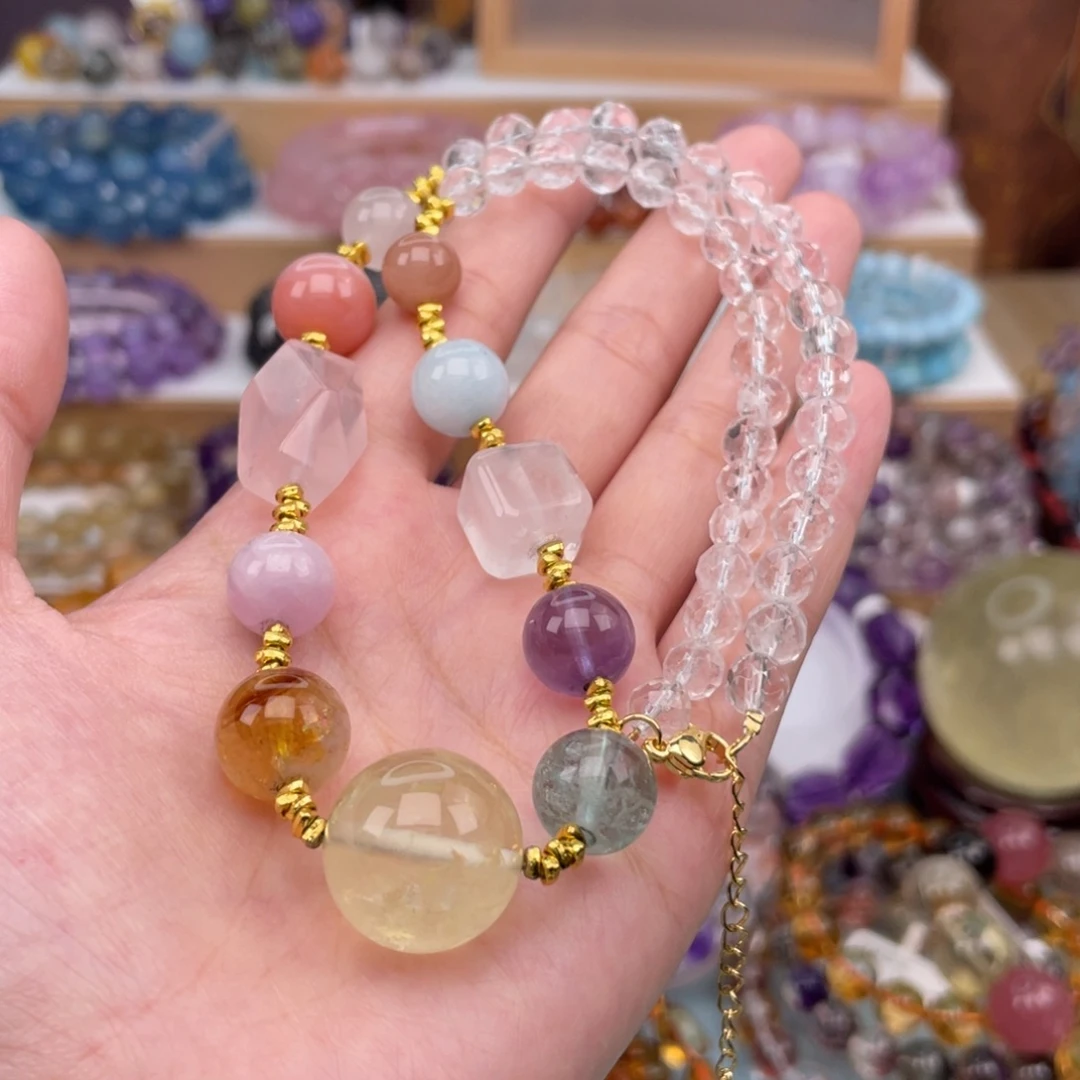 水晶未镶嵌手链多宝项链