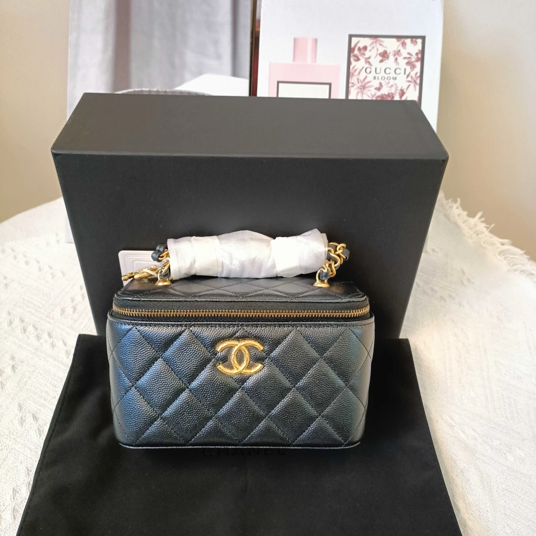 全新未使用 Chanel/香奈儿 24s黑色调节扣长盒子