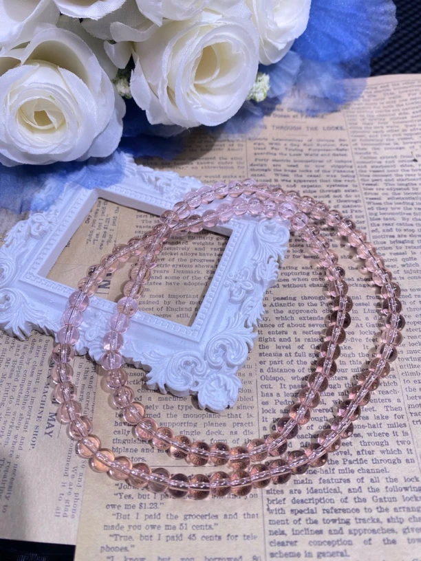 粉色6mm手串发一条H40