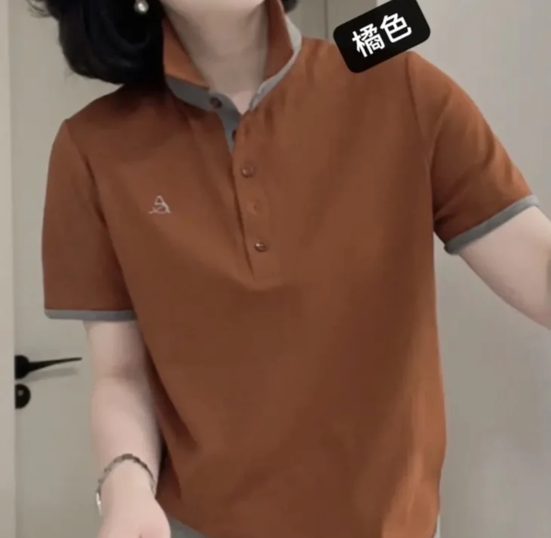 2025新款时尚气质百搭洋气减龄短袖体恤G25099