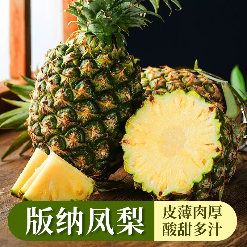 无品牌云南西双版纳黑钻凤梨新鲜树上熟当季水果酸甜爆汁无眼包邮