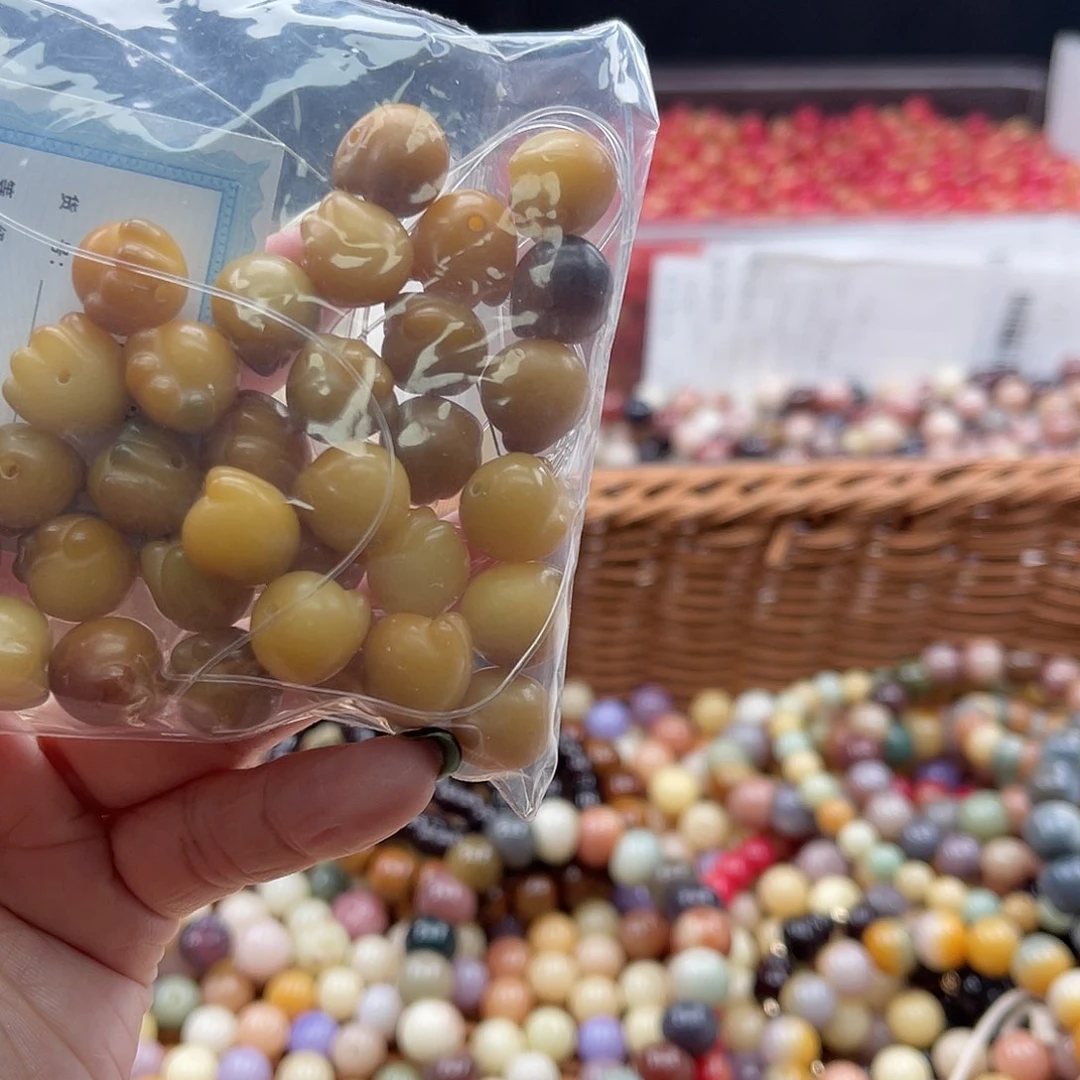 白玉菩提吊坠K/12mm/40颗锅底