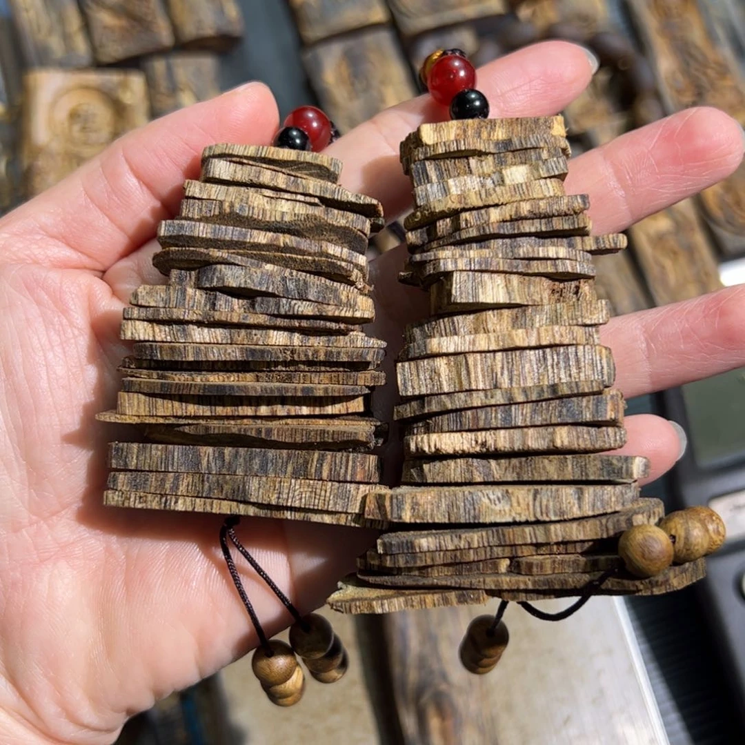 沉香吊坠白棋楠吊坠挂件