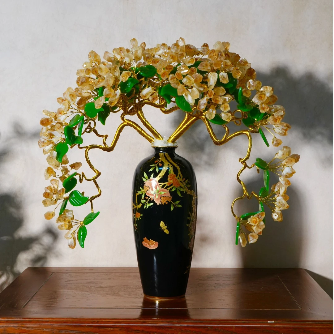 【暖暖】双开富贵瓶家居摆件创意陶瓷办公室客厅玄关开业礼物手工
