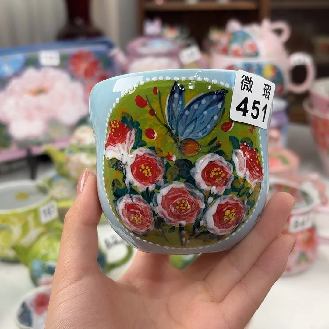 景德镇手绘高温釉下彩陶瓷茶具
