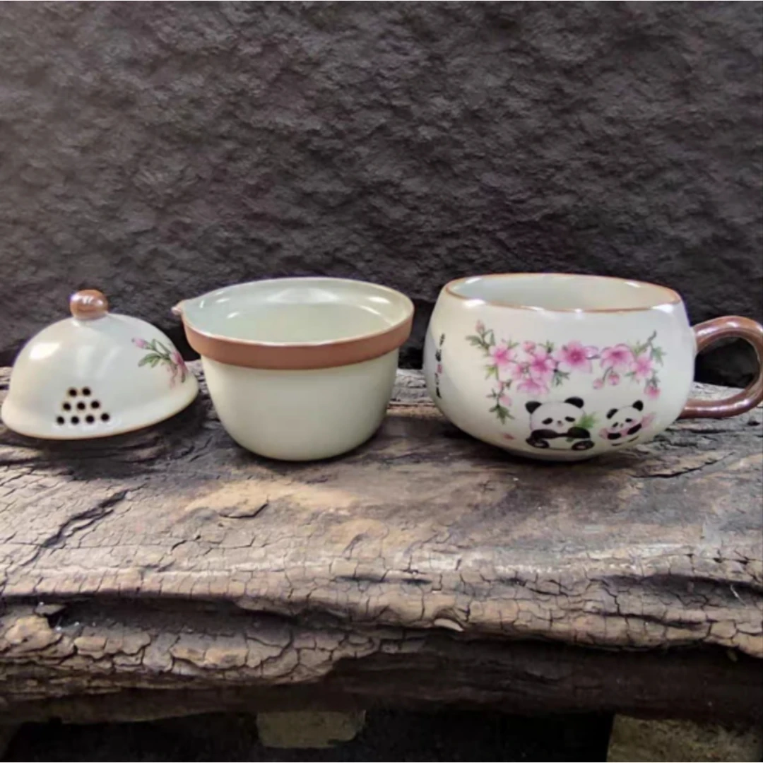 熊猫茶咖泡一壶一杯3815