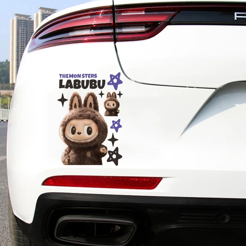 拉布布玩偶车贴汽车车身车窗贴纸电动摩托车电脑机箱个性装饰贴画