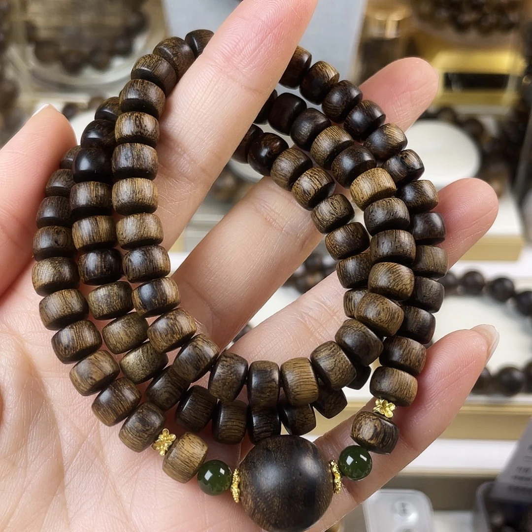 手串沉香富森红土沉窖藏古董玉化瘤疤0.8