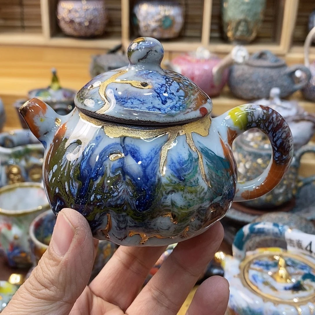 粗陶志野柴烧茶器