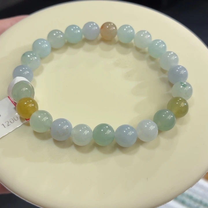 翡翠未镶嵌手链冰胶多宝卡8.3