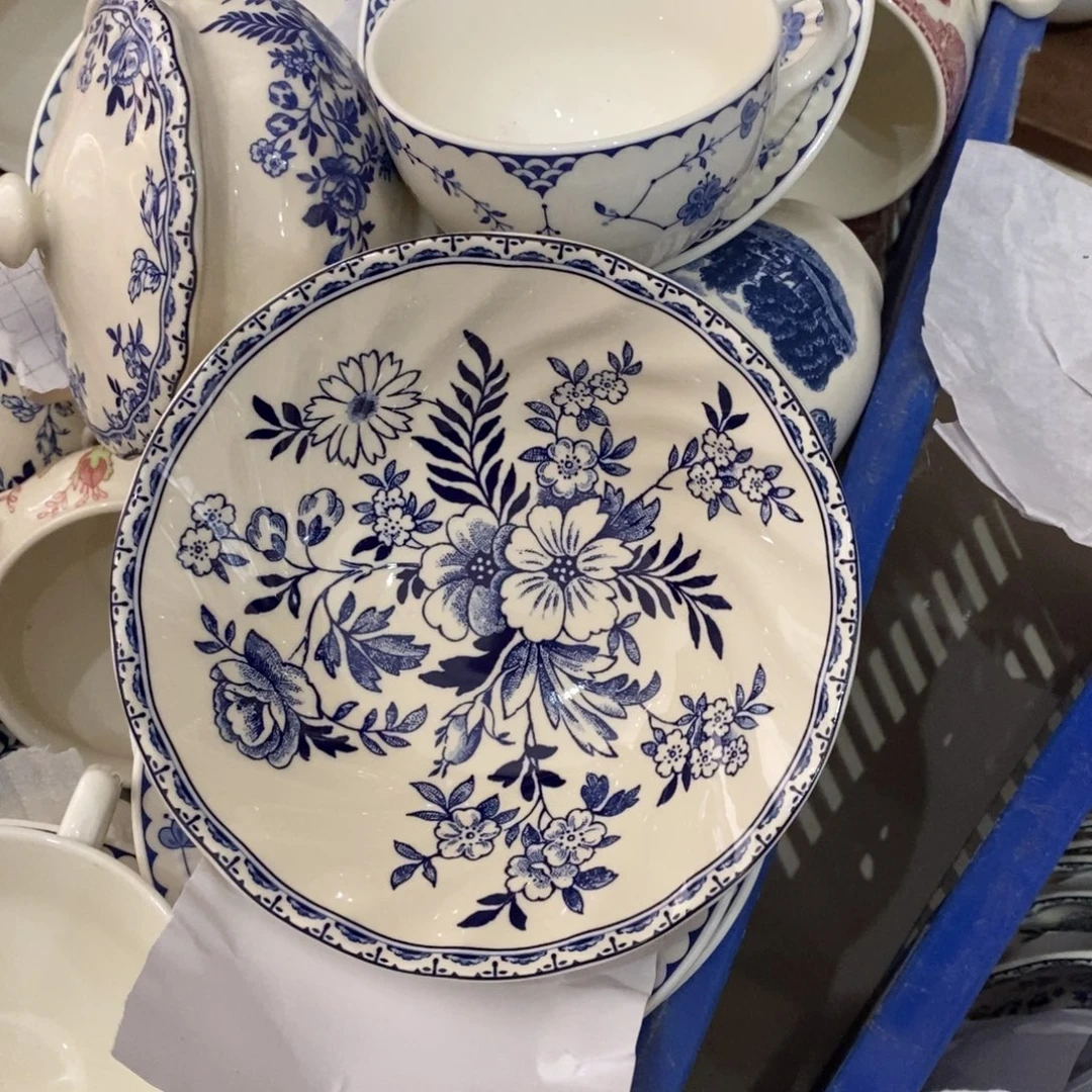 瓷全新青花六寸小碗