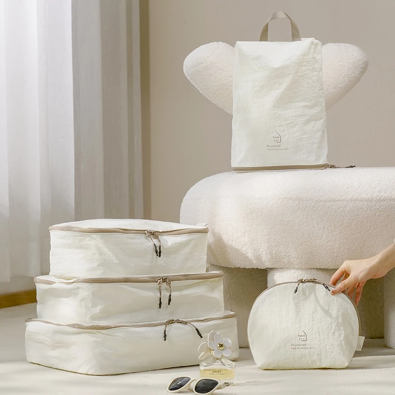 简约大号旅行收纳袋20寸行李箱套装文胸内衣整理袋简约印花北欧