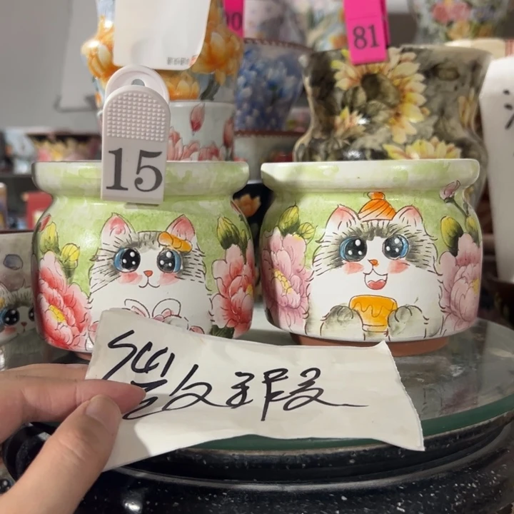 景德镇手绘花盆满38包邮偏远地区除外