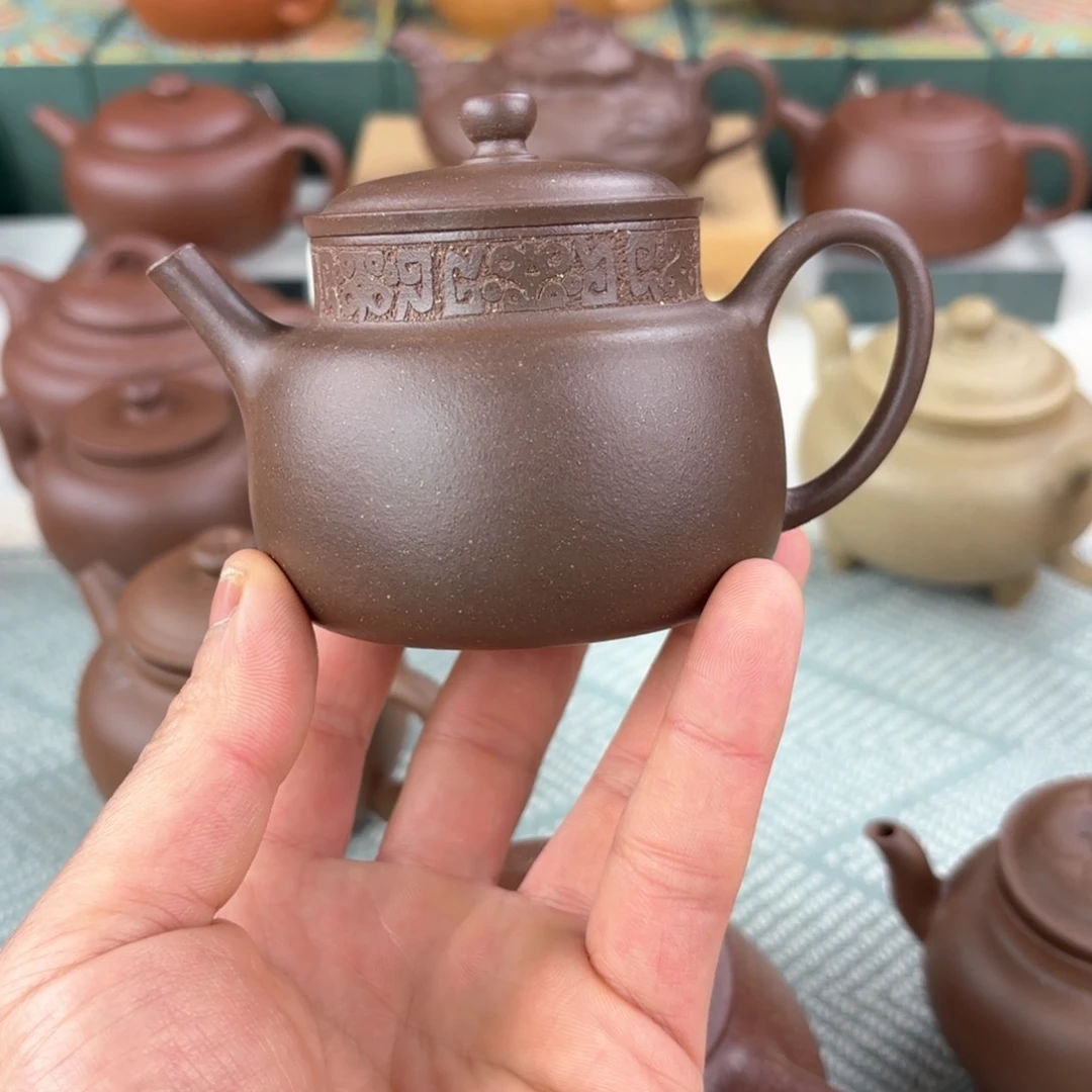 紫砂茶壶微瑕 花泥 言心 175cc 紫泥