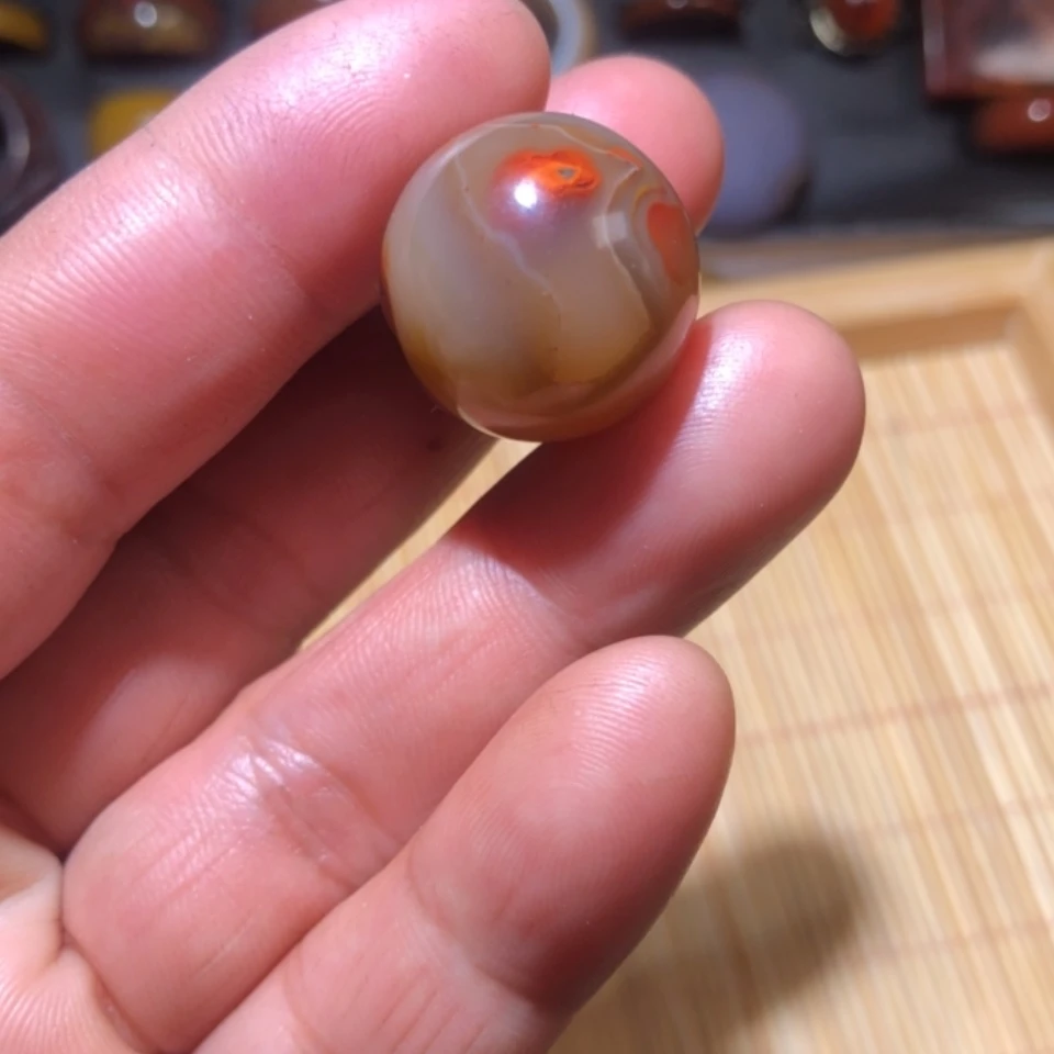 【闪购商品】玛瑙/玉髓战国红单珠未镶嵌孤*༻