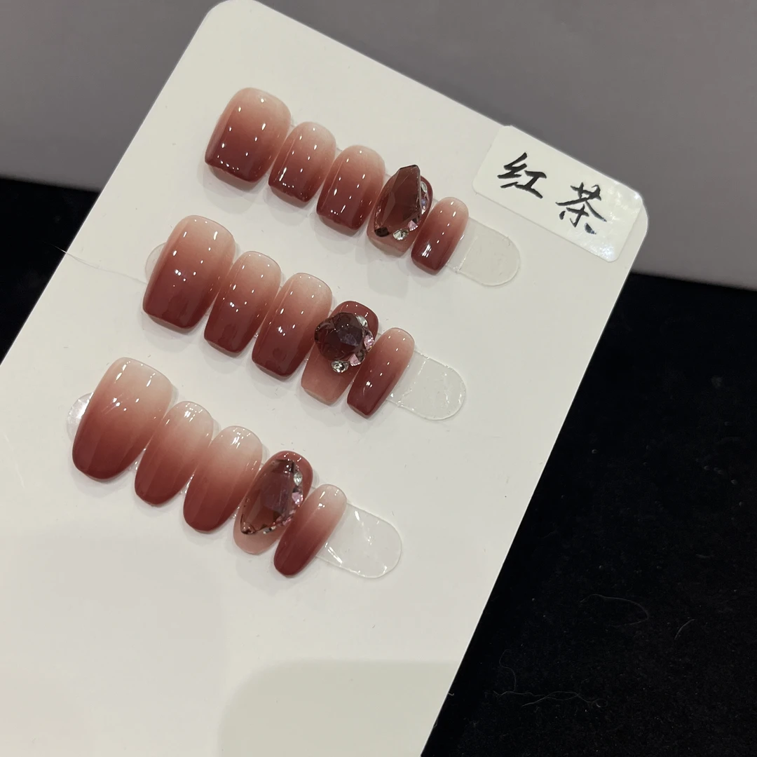 【红茶】显白简约纯欲气质法式美甲贴片穿戴甲