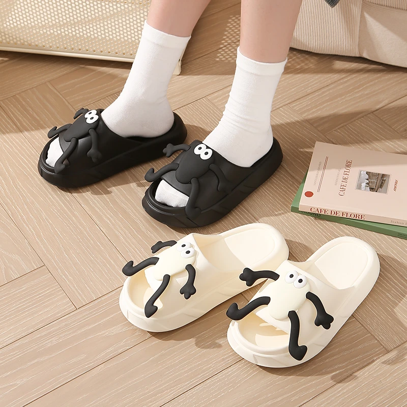 拖鞋女夏季网红外穿ins卡通居家室内防滑洗澡浴室厚底凉情侣拖鞋