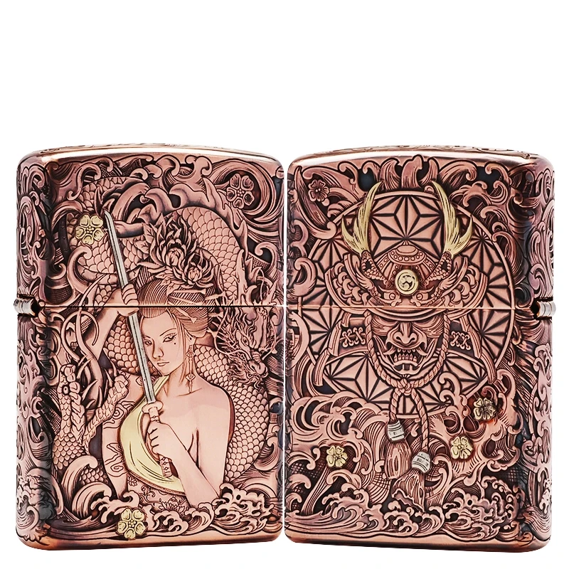 ZIPPO打火机正品/紫铜重甲艺妓武士【达人专属】DYJ1
