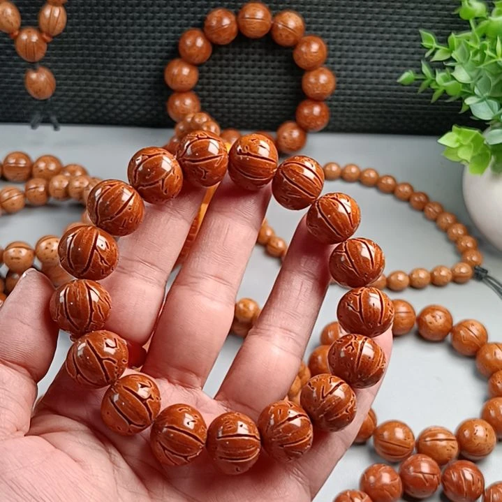 桃核手串铁籽密纹红魔苹果16