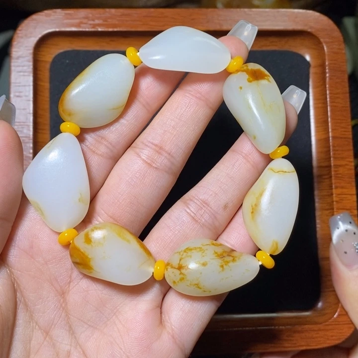 和田玉手链未镶嵌用****2