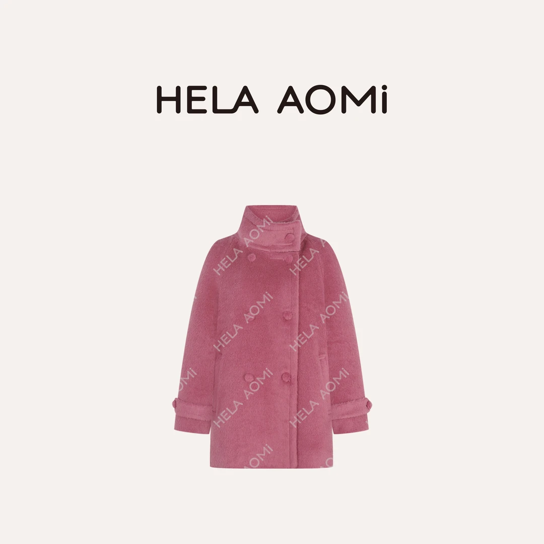 HELA AOMI “30%苏力泰迪.草莓熊”绵羊毛羊驼毛外套CY5DB08600