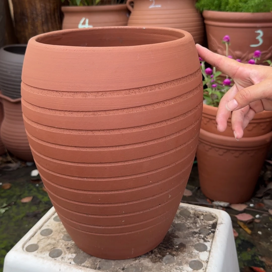 紫砂花盆口22高33宜兴紫砂