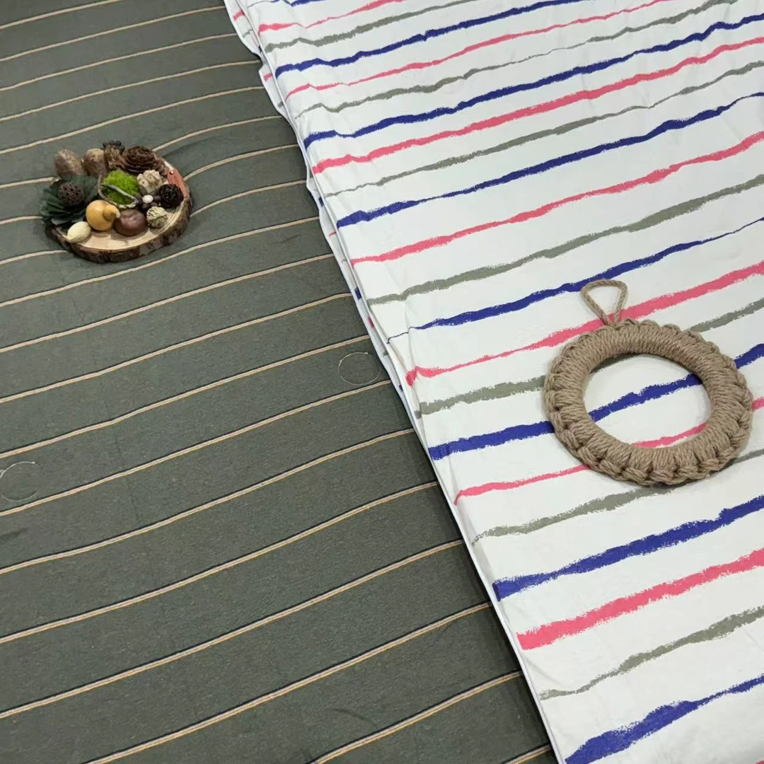 【汉麻针织单人被】针织条纹单人被150*210