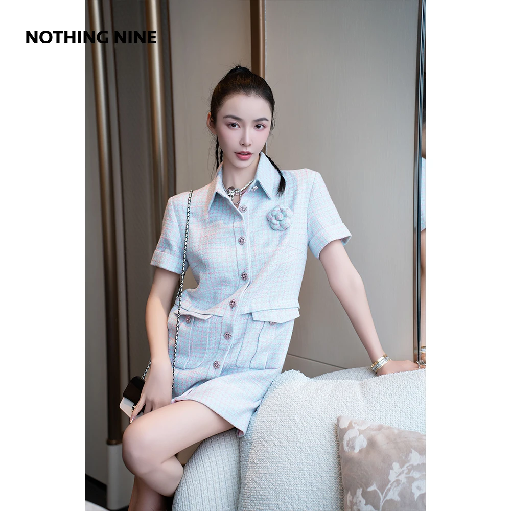 NOTHING NINE柯尔伊诺格纹连衣裙