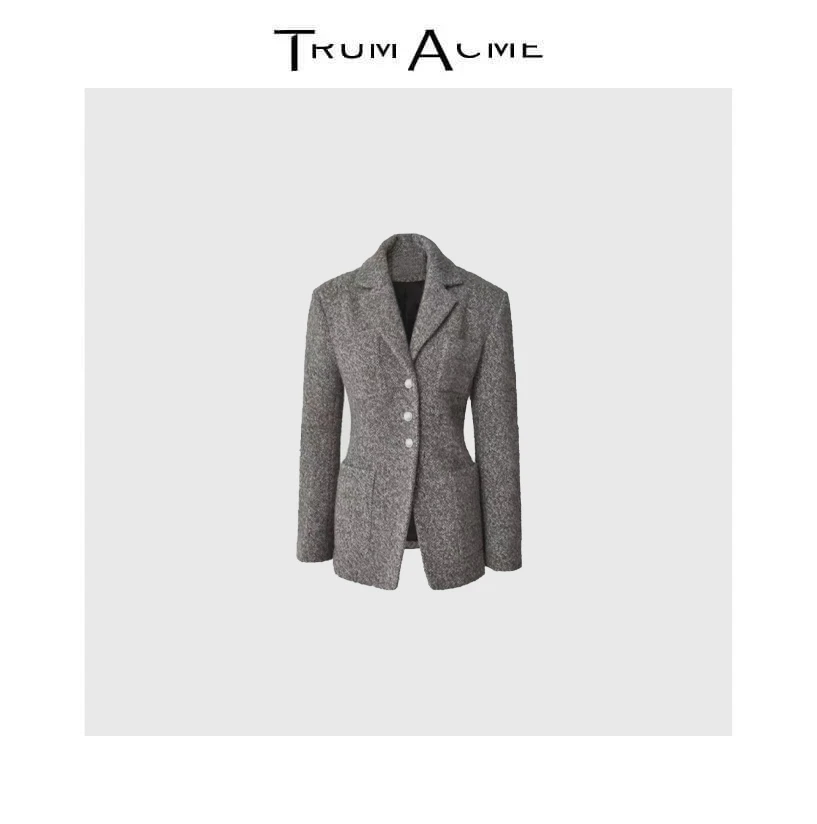 TrumAcme~【报社主理人】厚磅羊毛老钱风四口袋领中长款外套
