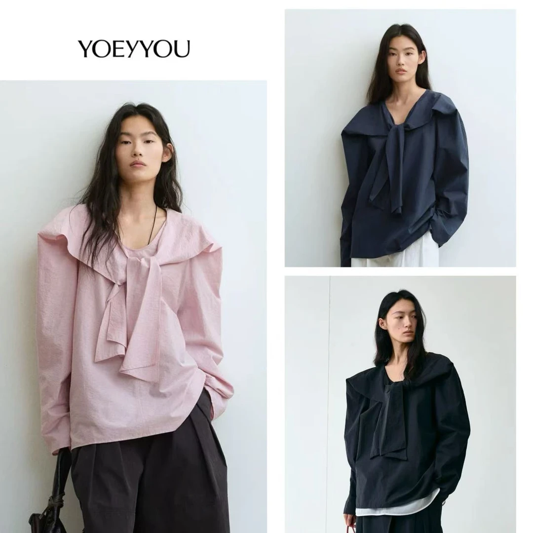YOEYYOU结构飘带上衣
