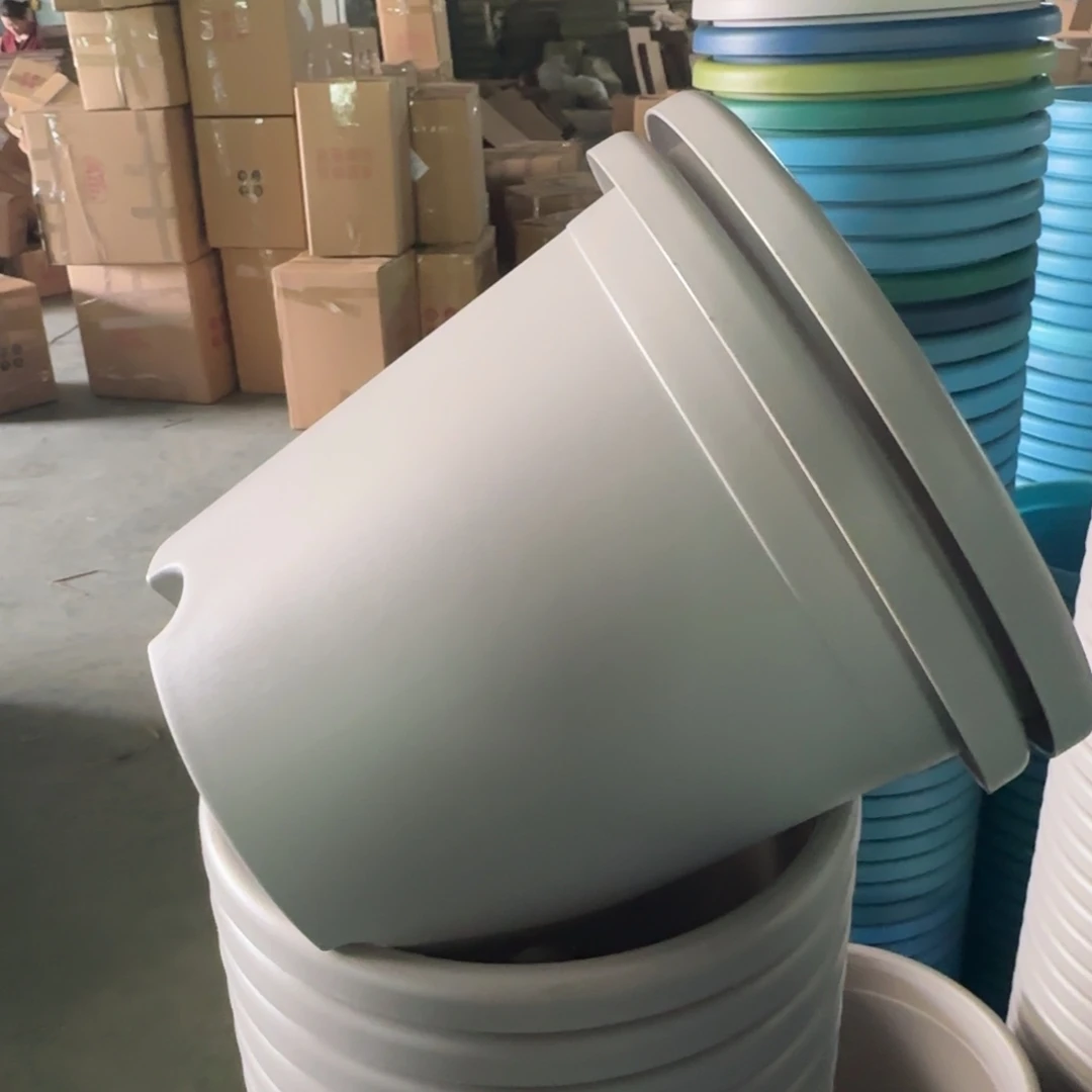 树脂四季盆4#无拖会灰白微瑕8