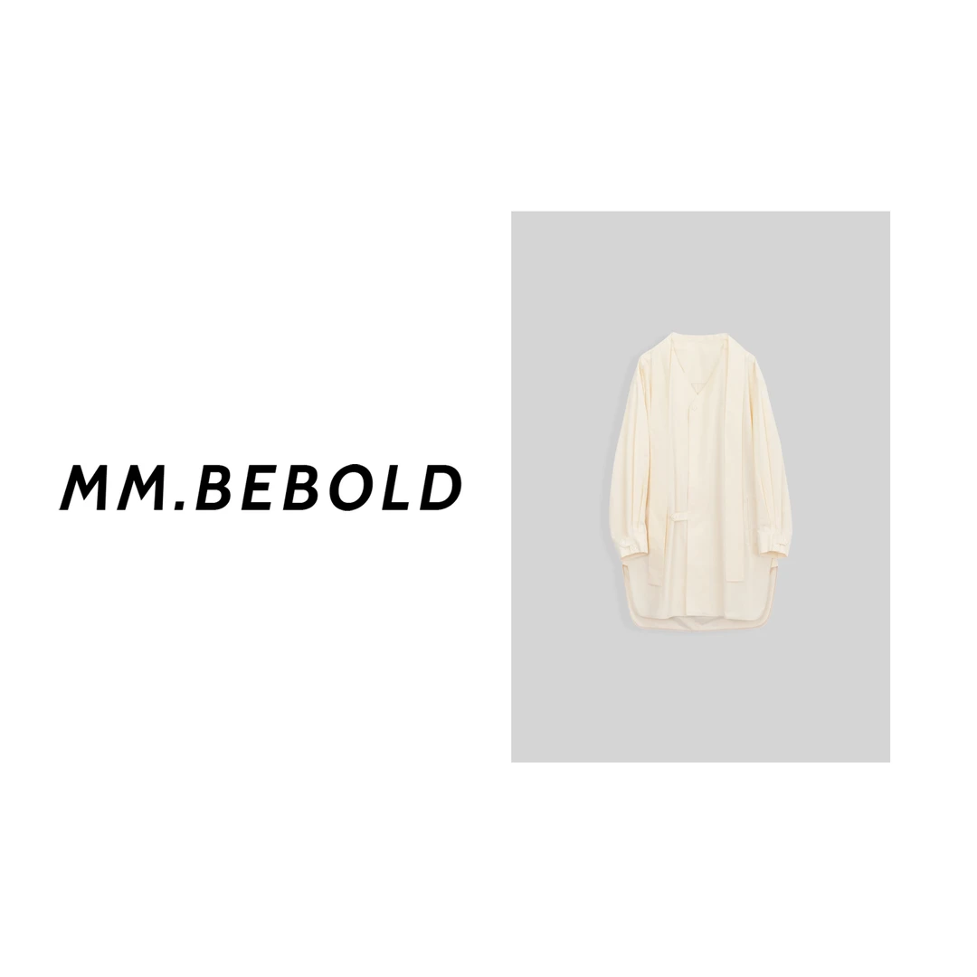 【妙姐精选】简约宽松飘带衬衫MQJ2167